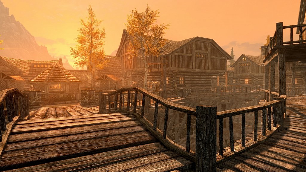 Sunset in Riften